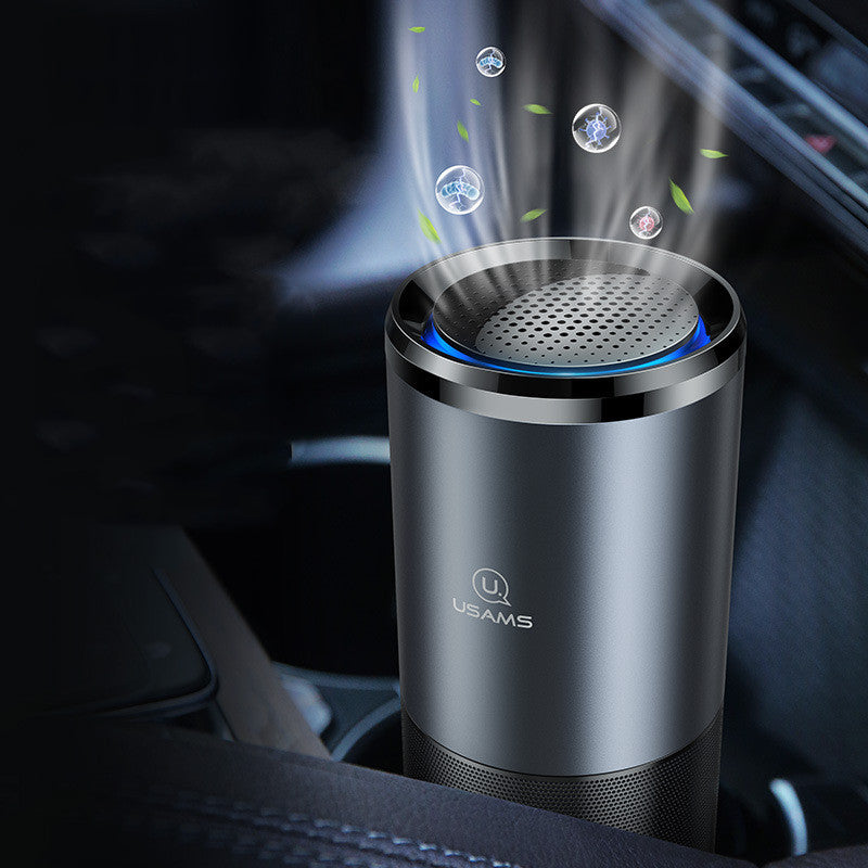 Car Air Purifier Ionizer Negative Ion Aluminum Alloy Car Air Freshener Activated Carbon Formaldehyde Auto Air Clean Accessories - Flitz Shoppers