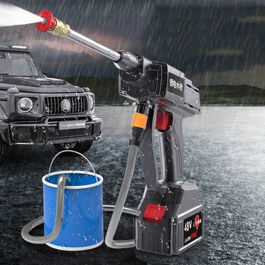 High Pressure Car Washing Machine Wireless Lithium Battery Portable Electric Household Rechargeable Water Gun - Flitz Shoppers